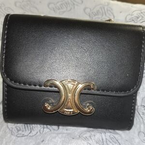 CELINE Compact wallet with coin Triomphe LIKE NEW!!